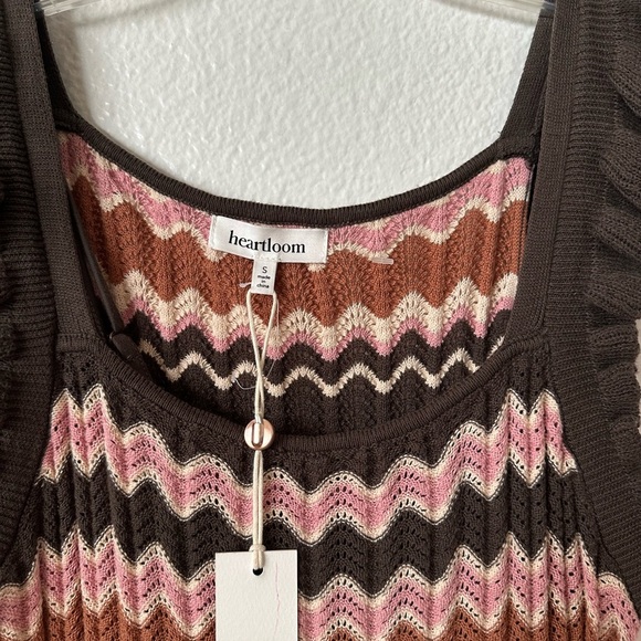 Multicolor Zigzag Knit Sleeveless Small Maxi Dress BNWT - Picture 4 of 9